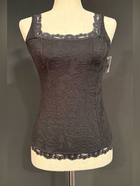 Arianne Black Stretch Camisole with Lace